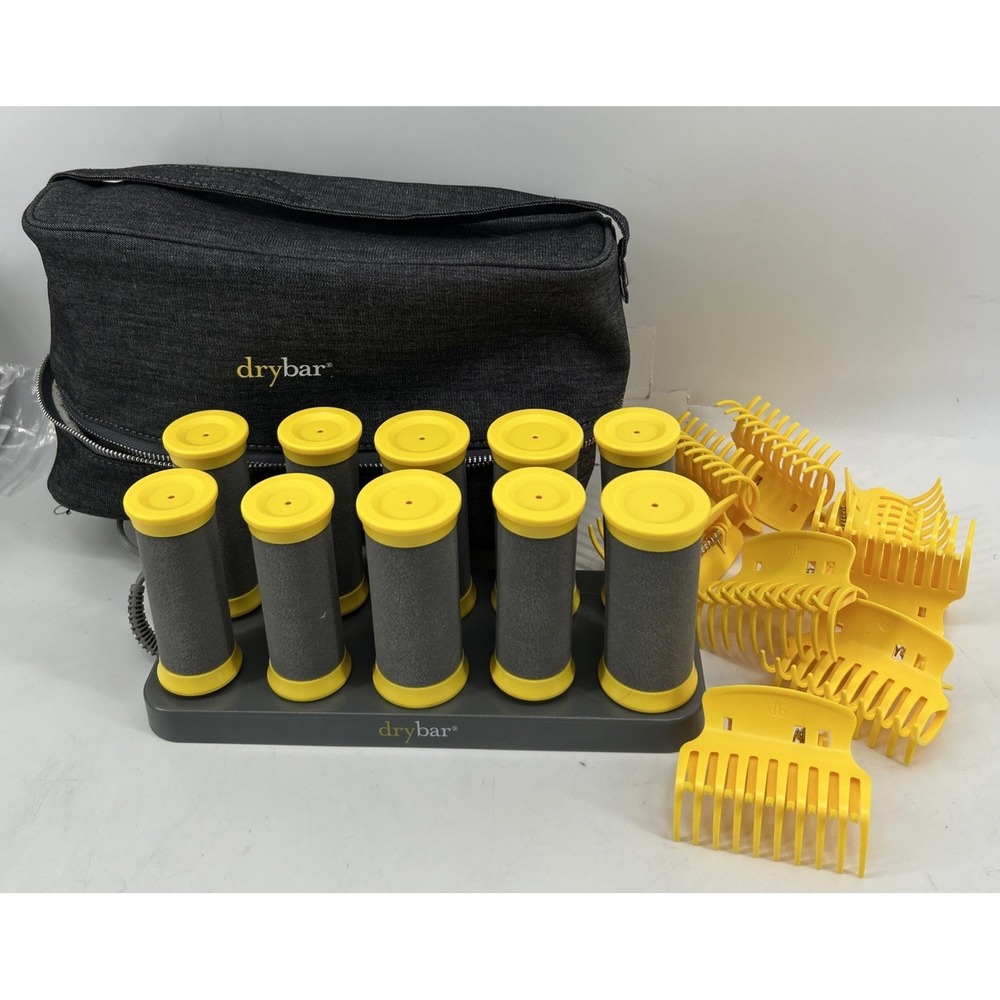 Dryer The Roller Club Curling Hot Rollers Gray Ceramic With Clips And Bag Tested
